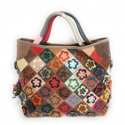 Borsa in pelle Multicolor...